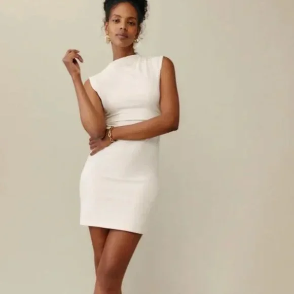 Reformation Alden Cream Knit Mini Dress - Picture 1 of 6